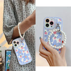 Blue Flower Pearl iPhone Case - Viexta
