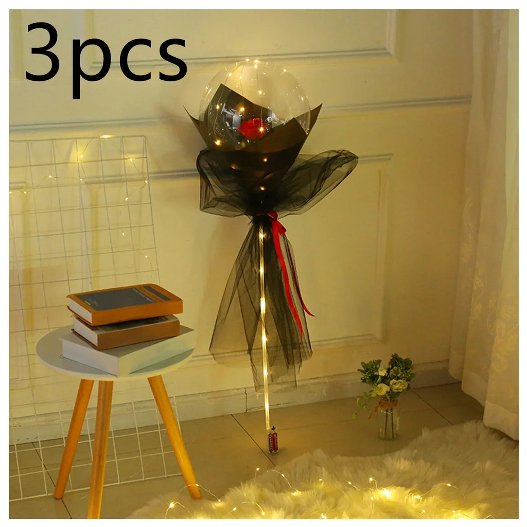 LED Luminous Balloon Rose Bouquet - Viexta