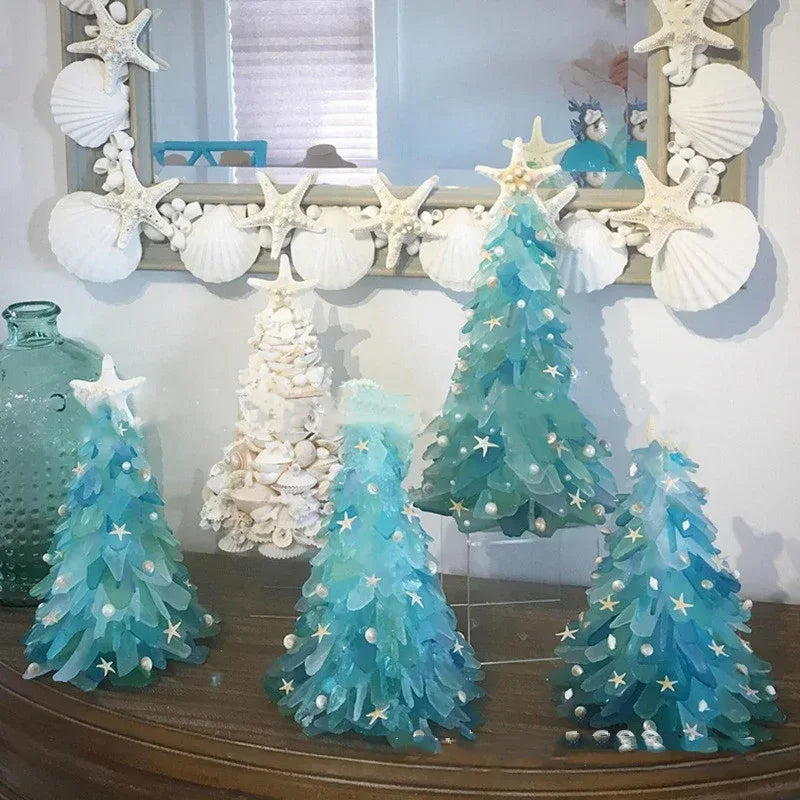 diy-christmas-decoration-blue-christmas-tree-glass-creative-unique-decoration - Viexta