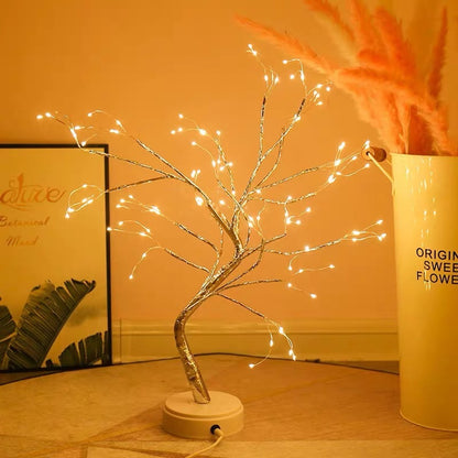 Led Copper Wire Tree Light