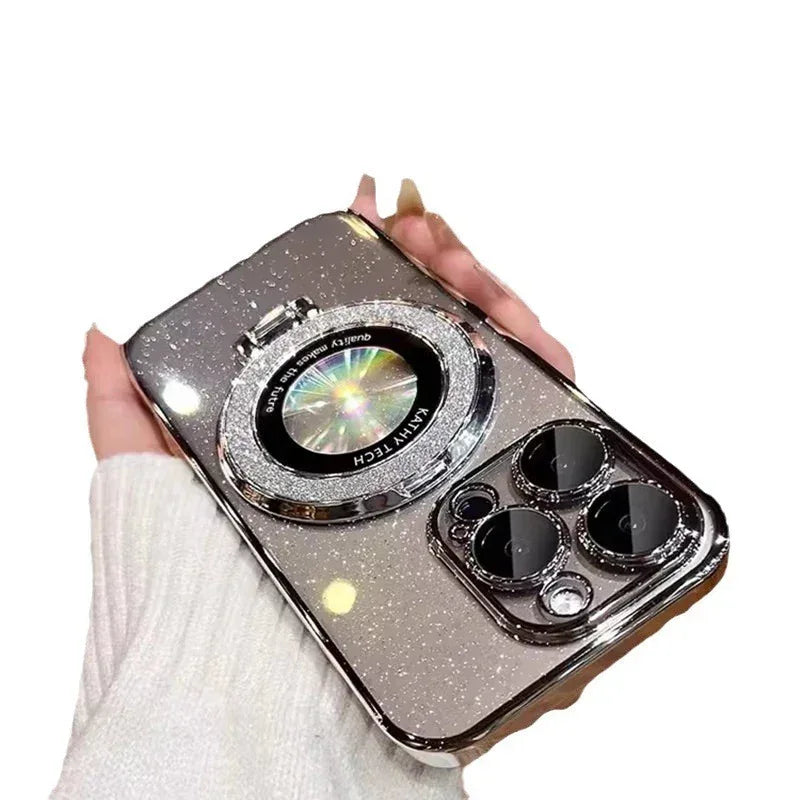 Magnetic Bracket Starry Sky With Lens Protector iPhone case - Viexta
