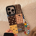 Retro Instagram-style Polka-dot Patchwork iPhone Case - Viexta