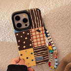 Retro Instagram-style Polka-dot Patchwork iPhone Case - Viexta