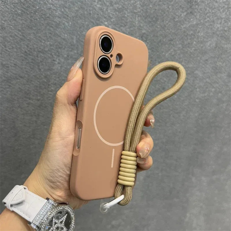 Silicone Magnetic Suction Lanyard iPhone Case - Viexta