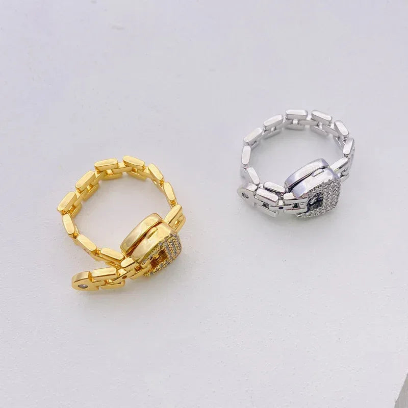 18k-soft-chain-snake-ring-bracelet - Viexta