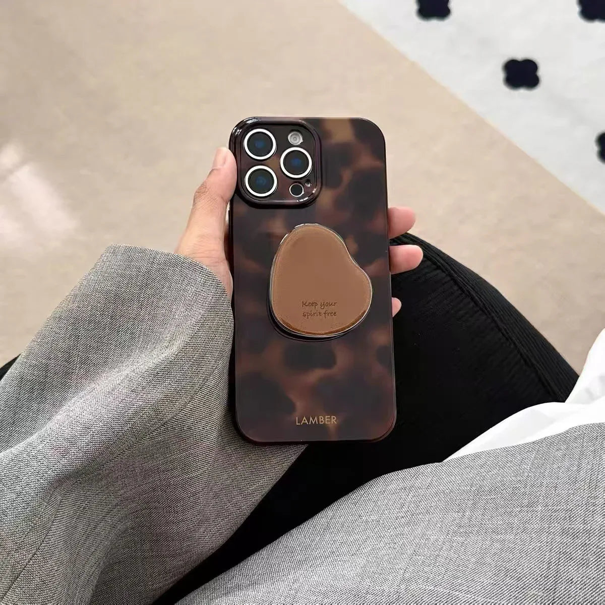 Brown Leopard Print Casual iPhone Case - Viexta