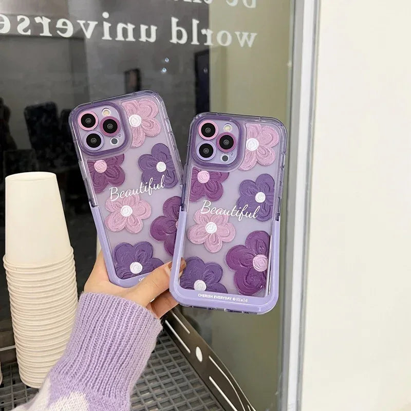 Cute Flower Invisible Bracketed iPhone Case - Viexta