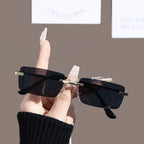 Square Frameless Trimming Sunglasses - Viexta