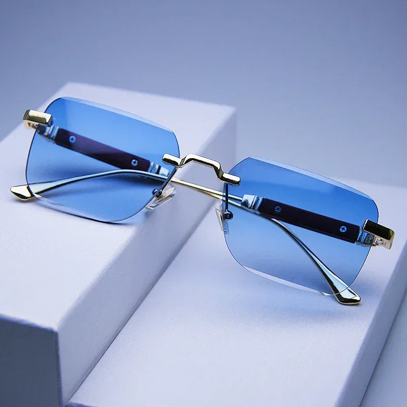Frameless Edge-cut Sunglasses - Viexta