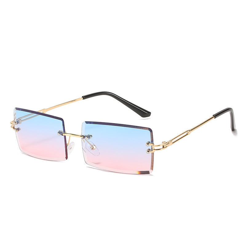 New Rimless Cut Edge Square Sunglasses