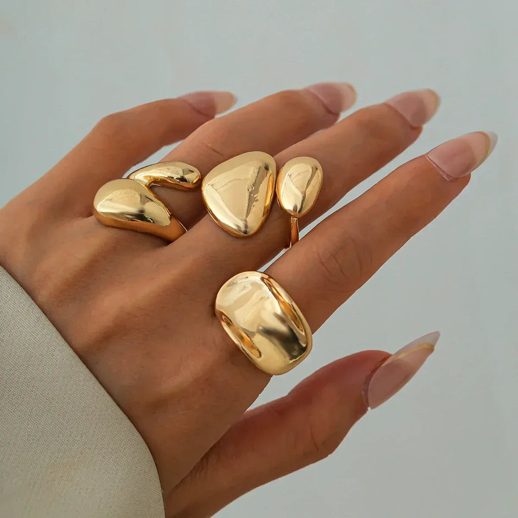 glossy-hug-ring-set - Viexta
