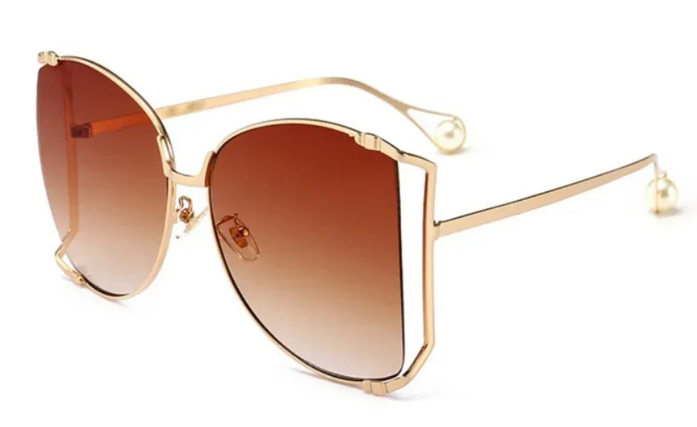 Square Women Metal Frame Sunglasses - Viexta