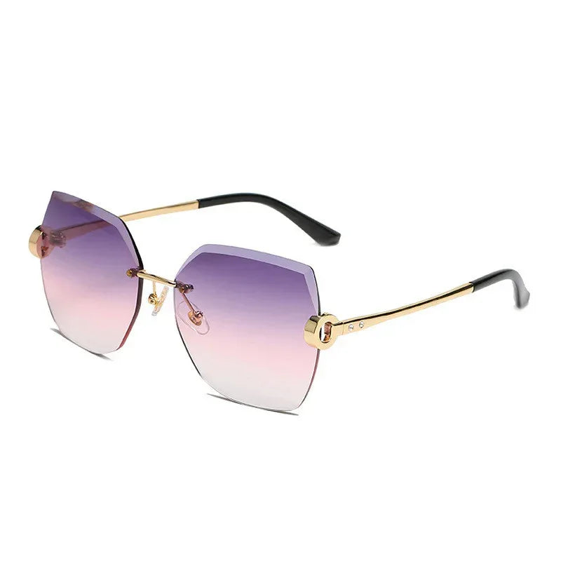 Irregular Diamond Rimmed Glasses - Viexta