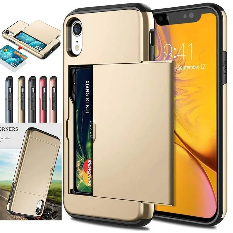 Mobile phone with card case for IPHONE - Viexta