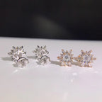 18k white gold diamond earrings