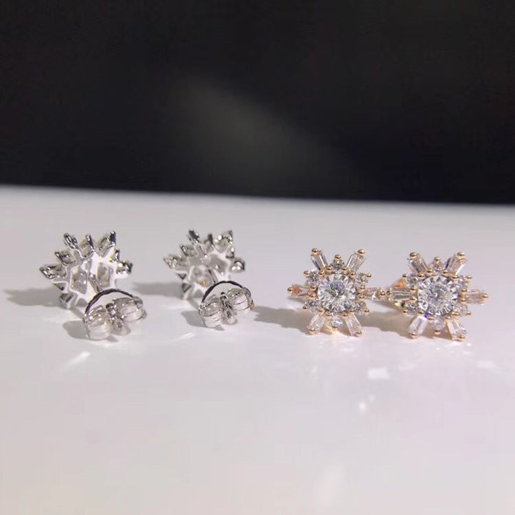 18k white gold diamond earrings