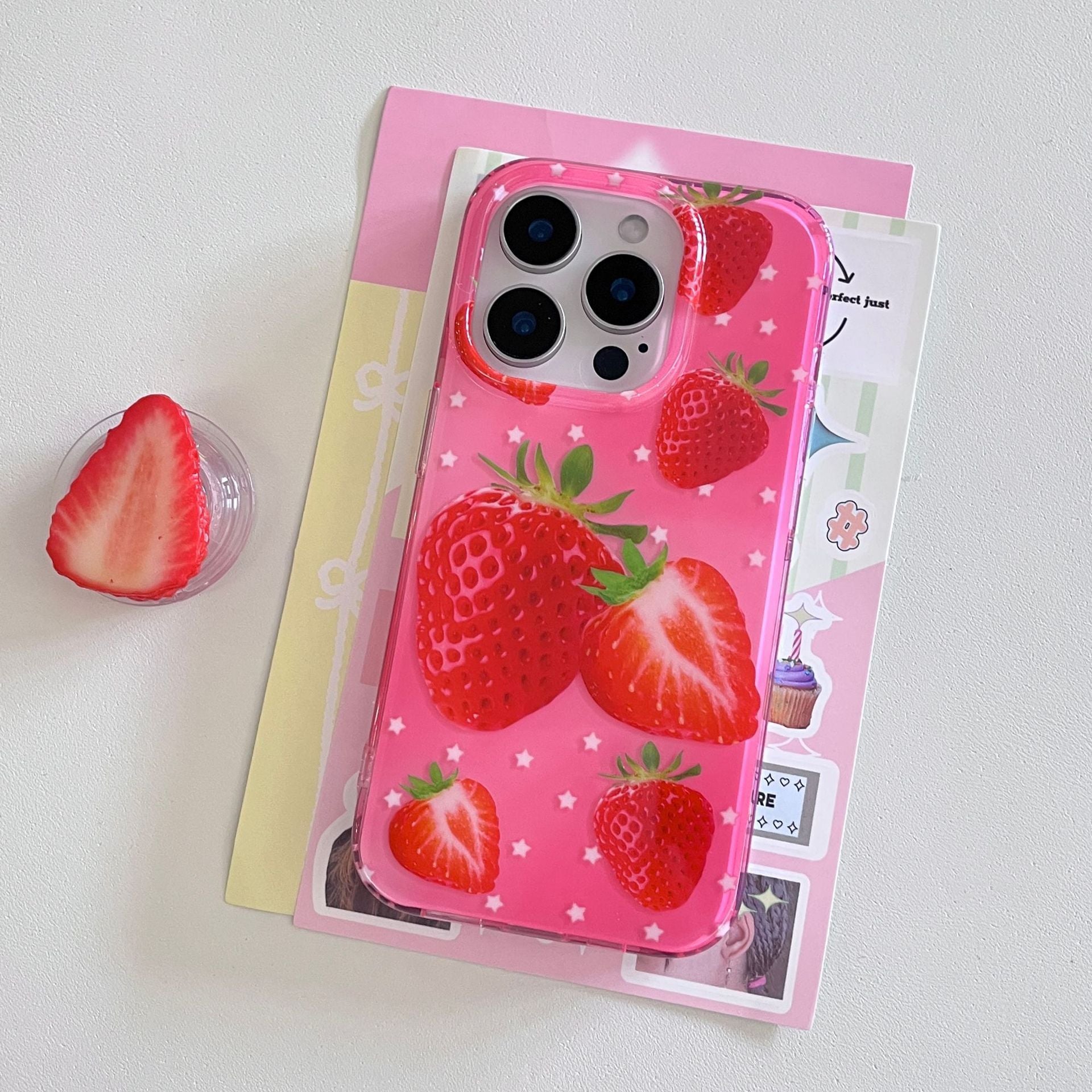 New Double-layer Strawberry iPhone Case