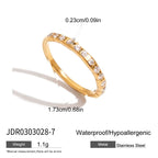 Zircon Ring Titanium Steel