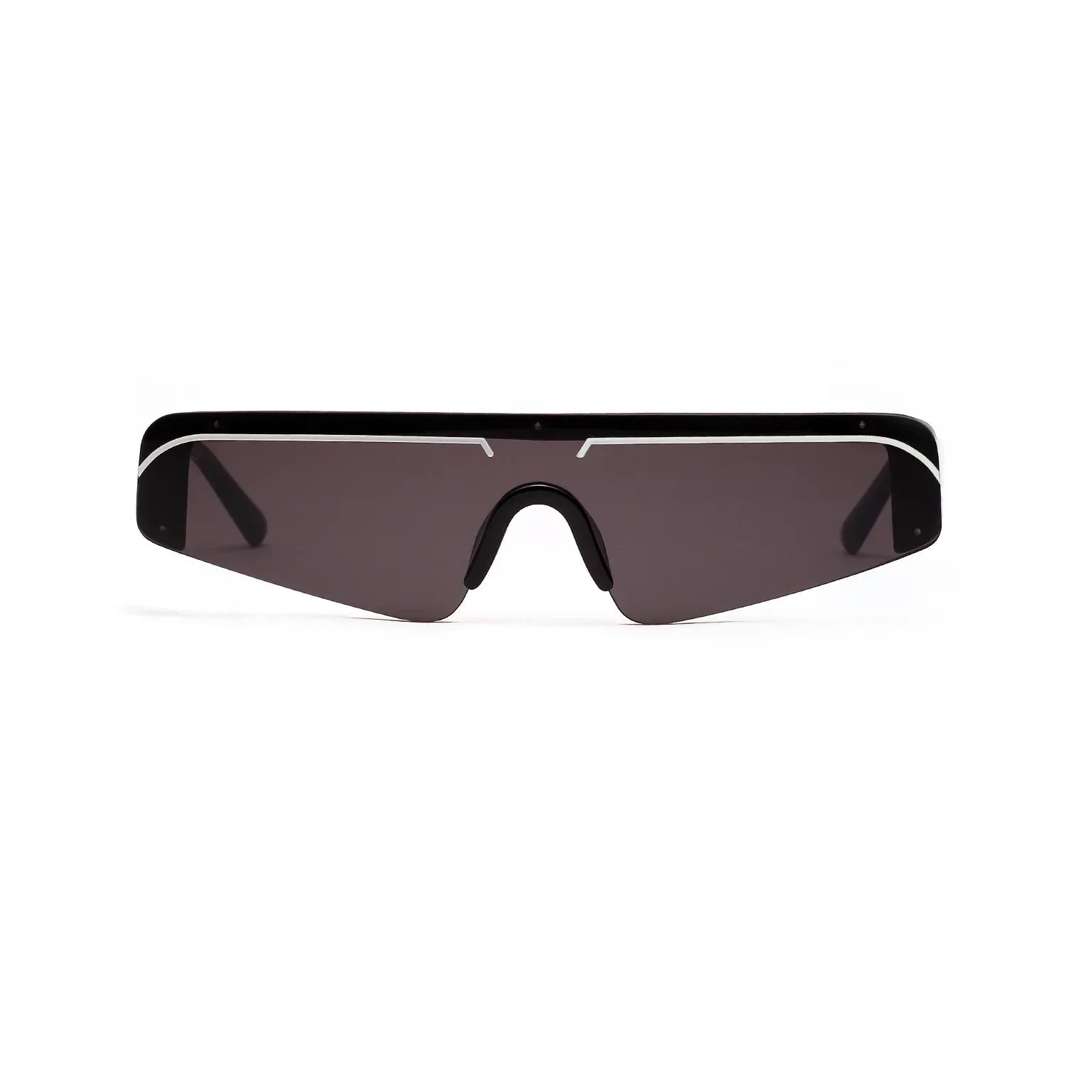 Rimless women's sunglasses with powder film - Viexta