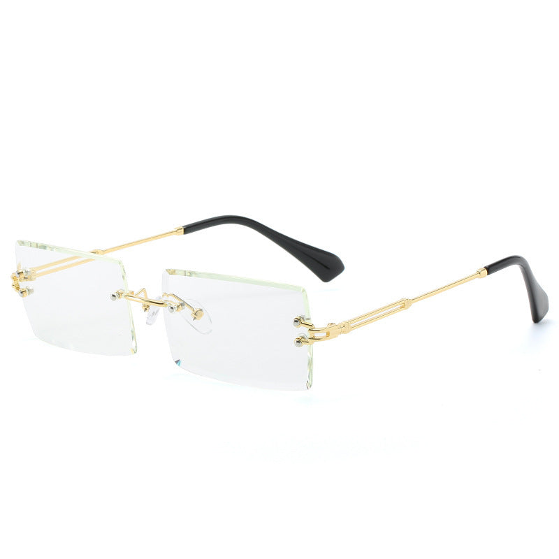 New Rimless Cut Edge Square Sunglasses