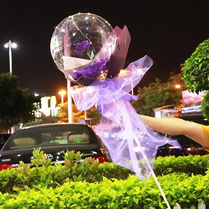 LED Luminous Balloon Rose Bouquet - Viexta