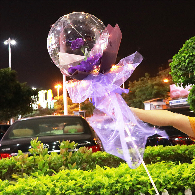 LED Luminous Balloon Rose Bouquet