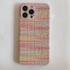 Retro Woven-pattern Leather iPhone Case - Viexta