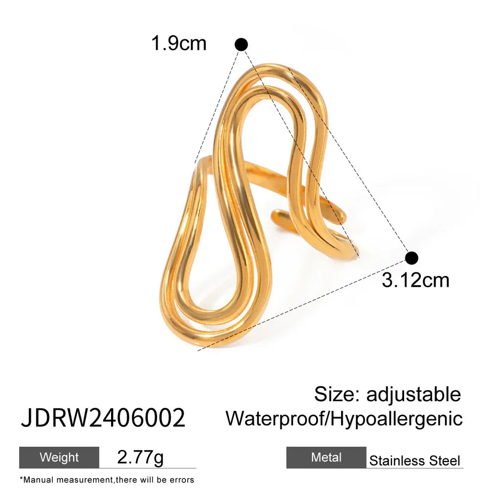 stainless-steel-gold-ring-bracelet - Viexta