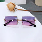 Women's rimless gradient sunglasses - Viexta