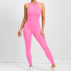 Zippered Yoga Fitness Jumpsuit Shapewear