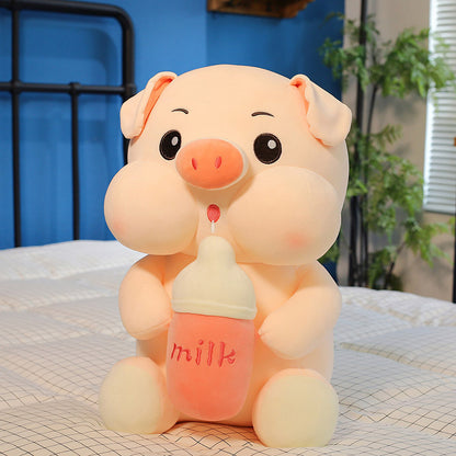 Baby Bottle Pig Plush Toy