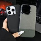 Dragon Scale Texture Stitching Leather iPhone Case