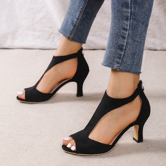 Zippered High Heel