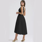 V-neck A-line Dresses With Pockets