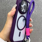 Lens Film Bracket Clamshell Full Cover iPhone Case - Viexta