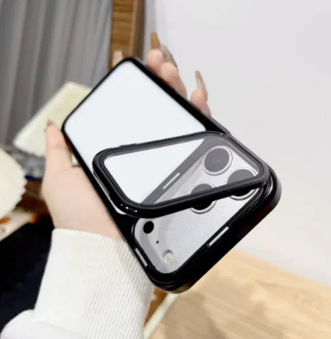 Full-coverage Lens Film Invisible Bracket iPhone Case - Viexta