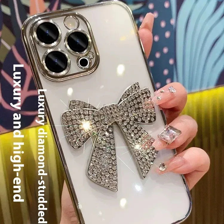 Lens Protector Diamond Bow iPhone Case - Viexta