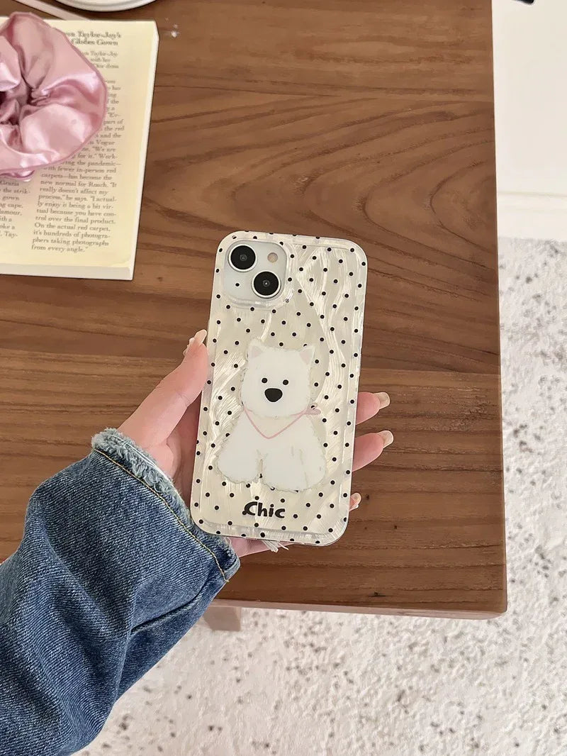 Polka Dot West Highland iPhone Case - Viexta
