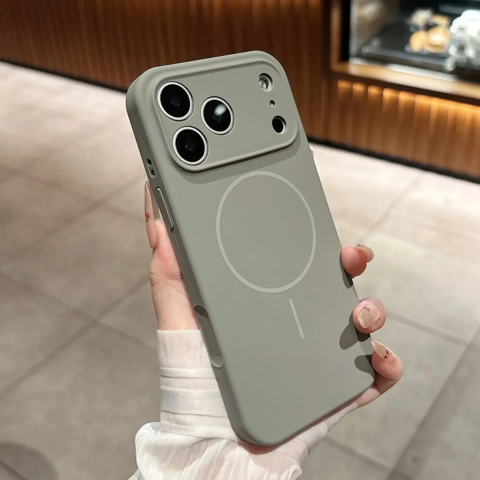 Fine Circle Magnetic iPhone Case Liquid Silicone - Viexta