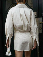 Striped Long Sleeves Shirt Dress