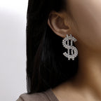 Coin symbol long earring