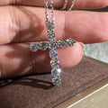 Cross Finely Inlaid Zircon Pendant - Viexta