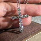 Cross Finely Inlaid Zircon Pendant - Viexta