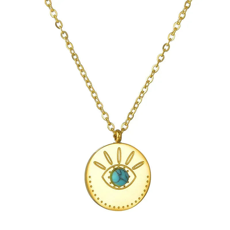 sun-flower-stainless-steel-necklace - Viexta