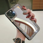 Rhinestone-encrusted Silicone Drop-resistant iPhone Case - Viexta