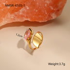 Stainless Steel Zircon Ring For Women