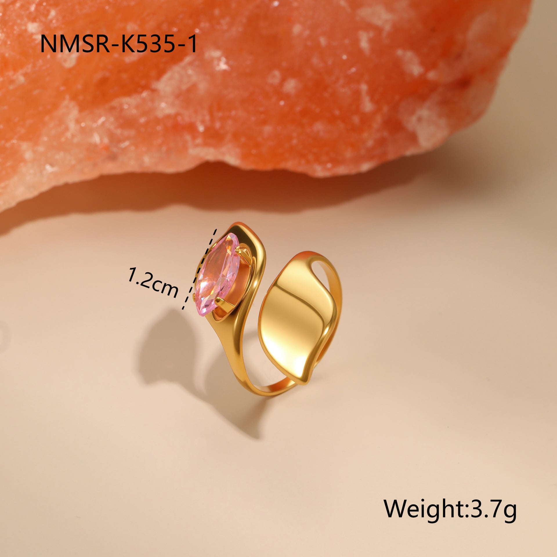 Stainless Steel Zircon Ring For Women