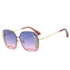 Luxury Oversized Rhinestones Sunglasses