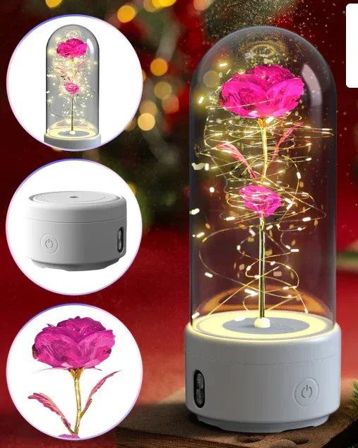 2 In 1 Rose LED Light with Bluetooth Speaker - Viexta