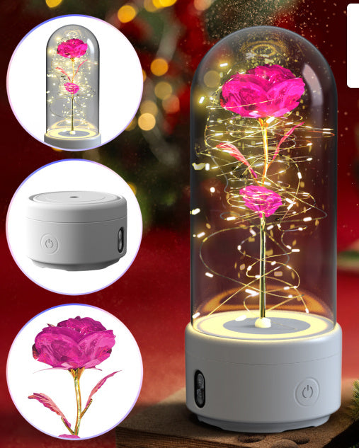 2 In 1 Rose LED Light with Bluetooth Speaker